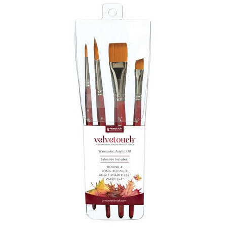 Princeton Velvetouch 4-Piece Brush Set