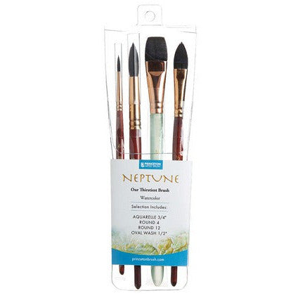 Princeton Neptune Watercolor 4-Piece Brush Set