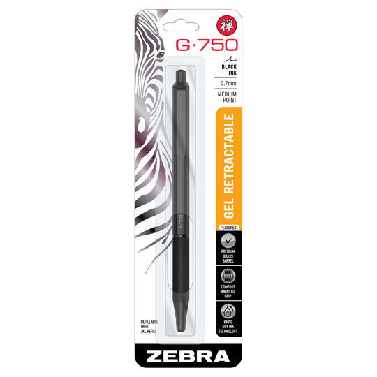 Bolígrafo de gel retráctil Zebra G-750 