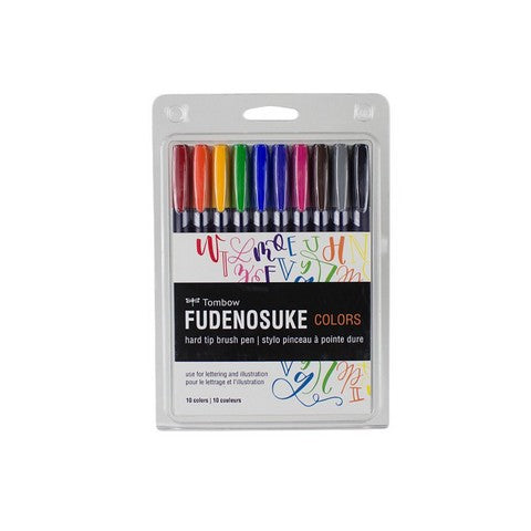 Tombow Fudenosuke Hard Tip Brush Pen Set
