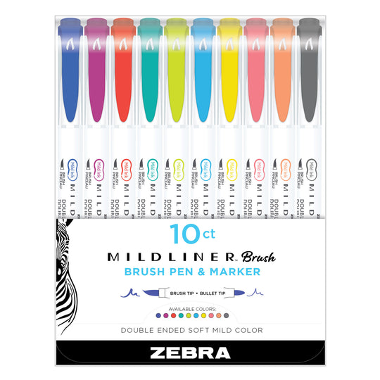Zebra Mildliner Dual Ended Brush Set