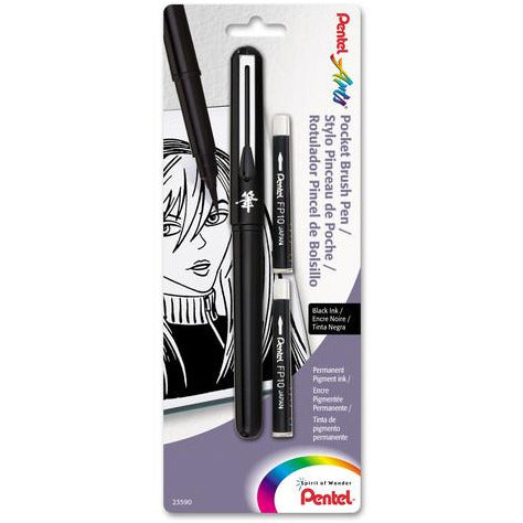 Pentel Arts Pocket Brush Pen avec recharges