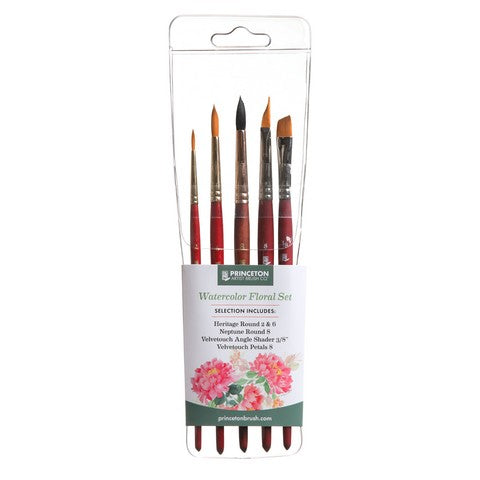 Princeton Watercolor Floral 4-Piece Brush Set