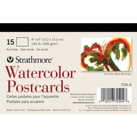 Cartes postales aquarelles vierges Strathmore 