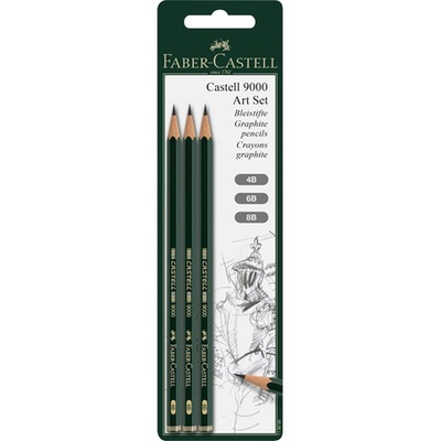 Juegos de lápices de dibujo de grafito Faber-Castell 9000