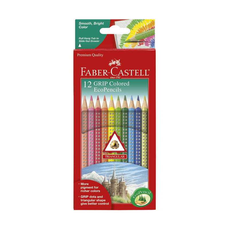 Juego de lápices ecológicos de colores GRIP de Faber-Castell