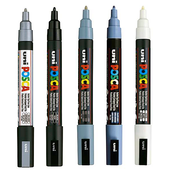 Marcadores de pintura acrílica POSCA, PC-3M finos