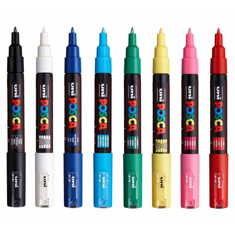 12 Posca Paint Markers, 1M Extra Fine Posca Markers with Extra Fine Tips