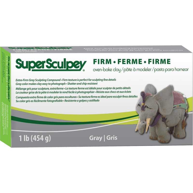 Super Sculpey Firm Grey Modeling Clay